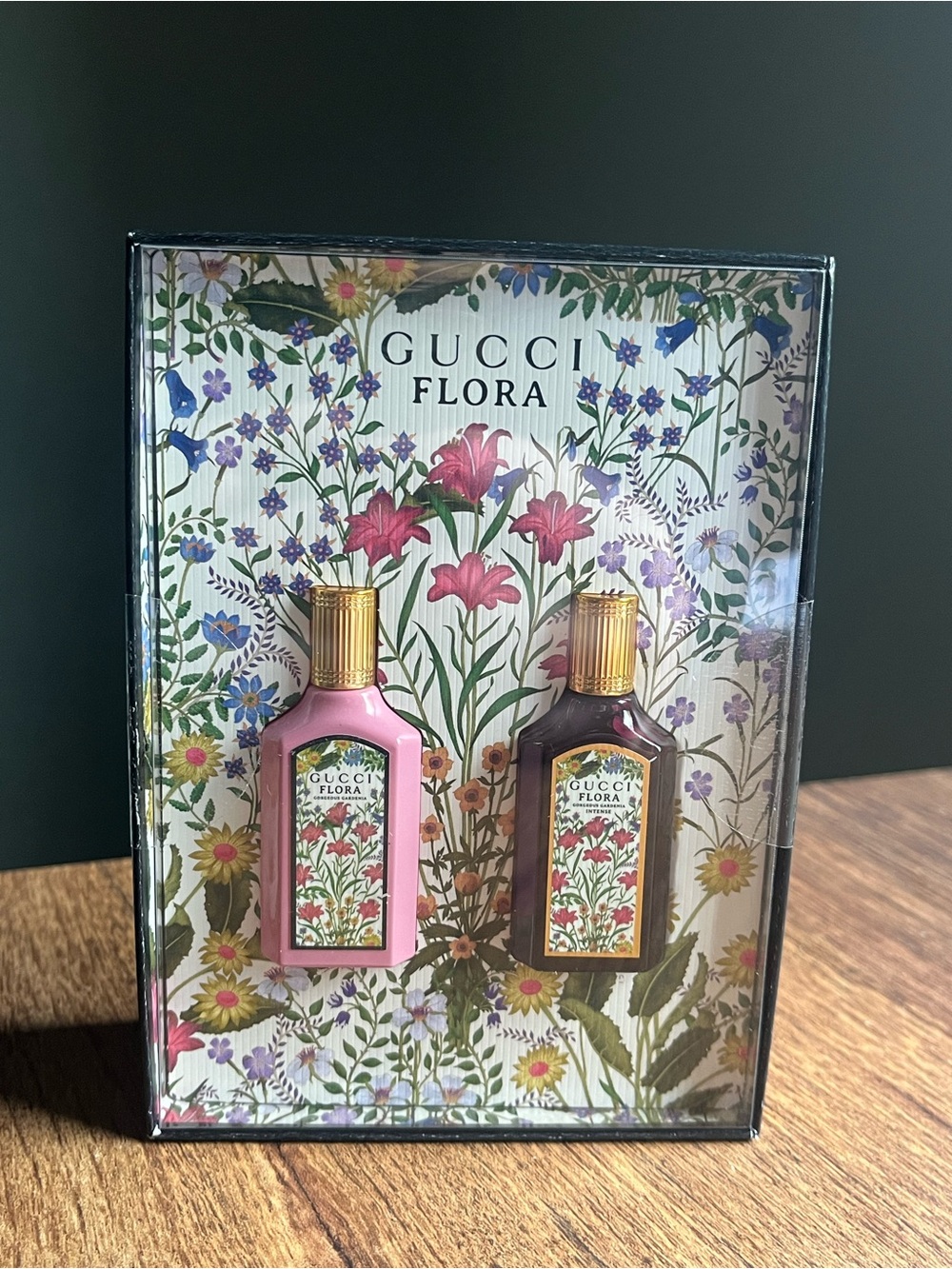 Gucci Flora Women's Bath & Body Set - Pink & Brown Bottles